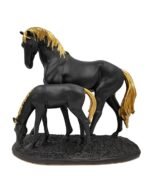 Gold Plated Horse Statue Showpiece Figurine Home Decor Item 2 Horse Per Set