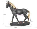 Horse Statue Showpiece Figurine Home Decor Item 17 Cm ( Black ) - Image 2