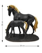 Gold Plated Horse Statue Showpiece Figurine Home Decor Item 2 Horse Per Set - Image 2