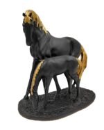 Gold Plated Horse Statue Showpiece Figurine Home Decor Item 2 Horse Per Set - Image 4