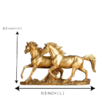 Two Running Horses Statue for Vastu & Home Decor | 6 Inch - Image 2