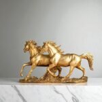 Two Running Horses Statue for Vastu & Home Decor | 6 Inch