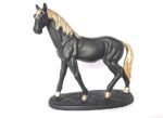 Horse Statue Showpiece Figurine Home Decor Item 17 Cm ( Black )
