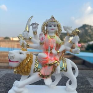 Durga Maa Sitting On Lion Idol 7 Inch