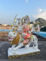Durga Maa Sitting On Lion Idol 7 Inch - Image 4