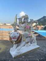 White Durga Idol 7 Inch - Image 4