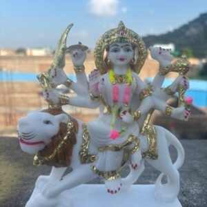 White Durga Idol 7 Inch
