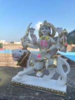 White Durga Idol 7 Inch - Image 5