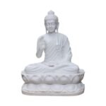 Meditating Buddha 24" Inches Height - Big Size (White)