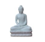 Meditating Buddha Showpiece Murti - 24" Inches Height - Big Size (White)