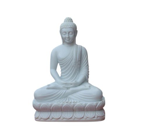 31fd4e39-2bca-4d54-b53f-2a19831d4464 Meditating Buddha Showpiece Murti - 24" Inches Height - Big Size (White) - Image 1