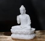Meditating Buddha 24" Inches Height - Big Size (White) - Image 4