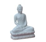 Meditating Buddha Showpiece Murti - 24" Inches Height - Big Size (White) - Image 3