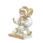 Hanuman Ashirwad Idol,White 9 Inch - Image 4